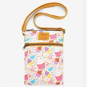 Loungefly Disney Big Hero 6 Baymax Cupcakes Passport Crossbody Bag
